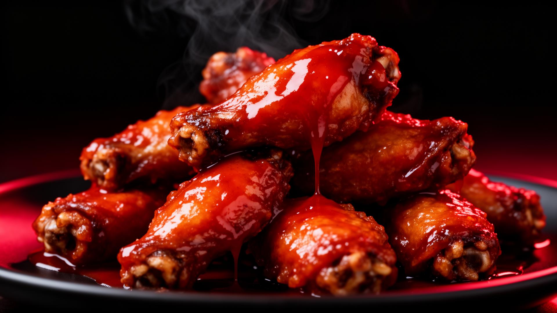 Hot saucy wings